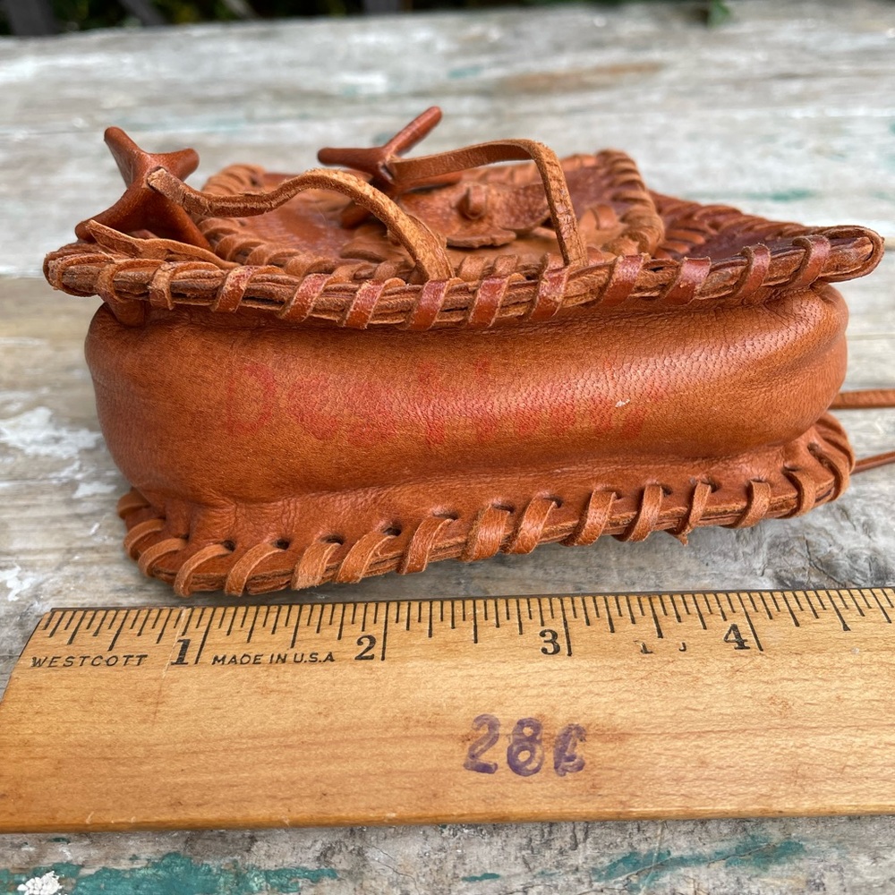 Vintage Leather Patchwork Mini Bag - image 8